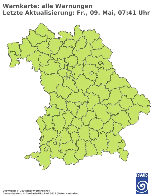 Aktuelle Wetterwarnungen für  Unterallgäu