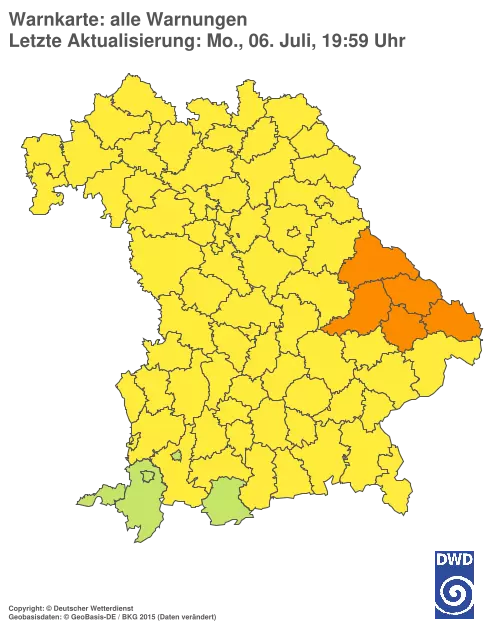Aktuelle Wetterwarnungen für %region%