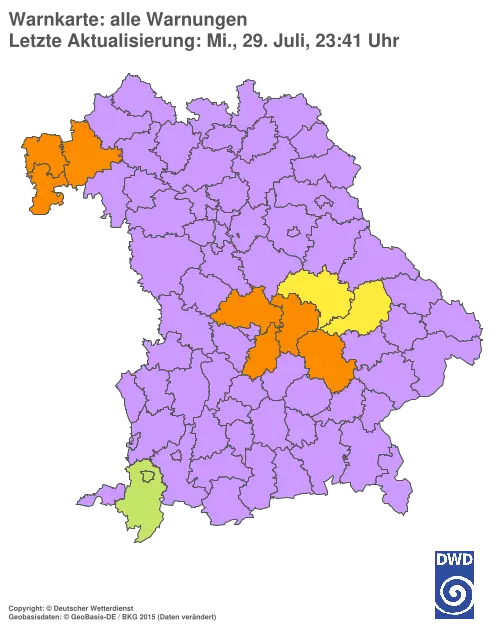 Aktuelle Wetterwarnungen für %region%