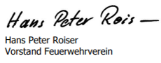 Hans-Peter Roiser - Vorstand Feuerwehrverein