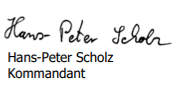 Hans-Peter Scholz - Kommandant